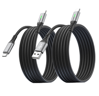 Câble de données USB Type-C tressé en nylon à charge rapide 240W avec voyant lumineux pour iPhone 15/17 et ordinateurs portables Android