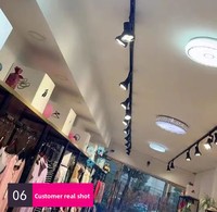 Projecteur LED sur rail en aluminium remplaçable E27, haute luminosité, dissipation thermique, pour éclairage de magasin et de galerie