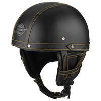 Casque de moto demi-casque pour homme en gros d'usine, casque de moto quatre saisons, casque en cuir personnalisé pour femme, OEM