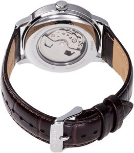Reloj Mecánico Automático Bambino Sun Moon para Hombre, Correa de Cuero Color Marfil, Estilo Charm, Caja de Acero Inoxidable, Cristal de Zafiro - Product Image 3