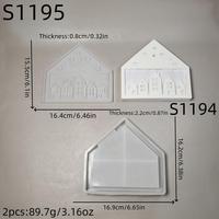 Moule en silicone pour projection murale de cinq maisons en plâtre et ciment M53630