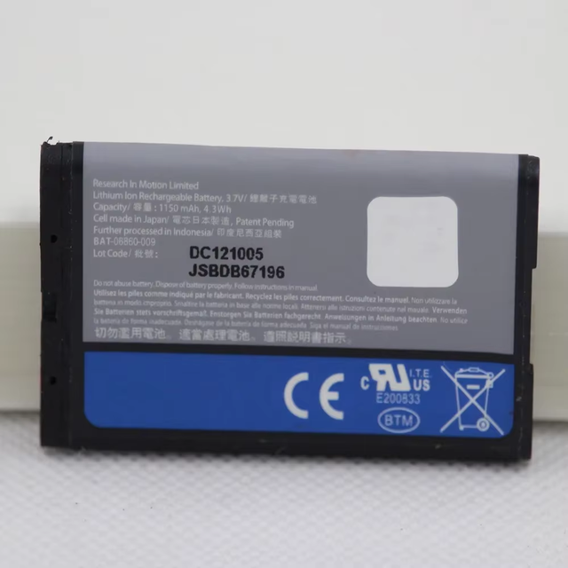 1150mAh C-S2 Phone Battery for Blackberry Curve 9300 8300 8310 8320 8330 8520 8530 8700 Internal Mobile Replacement Battery