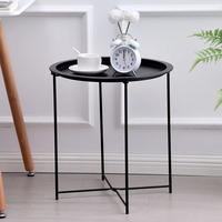 Table d'appoint compacte en métal pour canapé, style nordique, idéale pour salon – Plateau de service économique