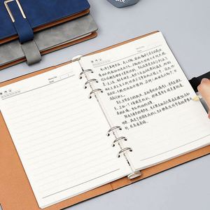 Promotion Cheap Custom A5 Pu Leather Notebook High Quality PU Leather Custom Leather Loose <b>Leaf</b> Notebook - Product Image 5