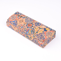 Étui à lunettes en liège naturel imprimé UV, étui portable pour lunettes de vue et de soleil, fermeture magnétique, pochette en liège avec motif floral