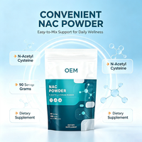 Poudre de NAC (N-acétylcystéine) en gros pour marque privée OEM, 300 grammes avec 90 portions pour distributeurs en gros