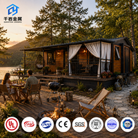 Maison préfabriquée extensible à double aile, villa conteneur pliable, capsule d'hébergement, mini-maison entièrement meublée pour hôtel et villa