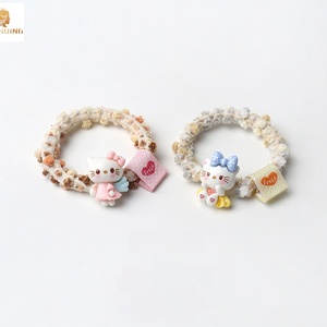 Schattige Kitty Cat kleurrijke haarbandjes Sanrio cartoon meisjes hoofdbanden scrunchies zoete haarbandjes voor kinderen haaraccessoires - Product Image 3