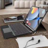 Nouvel étui clavier magnétique ultra-fin détachable sans fil avec rétroéclairage RGB pour iPad 10.2/10.5/10.9/11/12.9 avec trackpad 118C