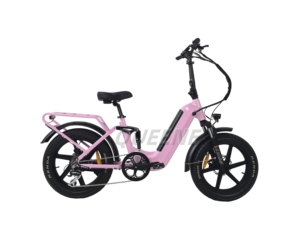 Bicicleta Eléctrica Híbrida 2026 Hot de 20 Pulgadas con Cuadro Bajo, Neumáticos Anchos y Suspensión Completa para Adultos - Product Image 5