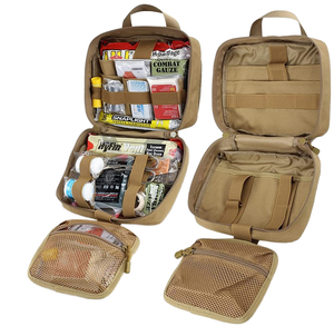 Pochette Médicale Tactique à Tirage Rapide, Sac d'Urgence EMT Étanche pour la Chasse et le Paintball avec Système MOLLE à Fermeture Éclair Détachable - Product Image 4