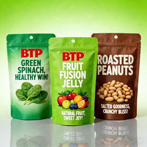 Custom Reusable Food Grade Stand Resealable Moisture Proof Plastic Bags Zipper Top Chewing Gum Sushi Crispy Chicken Strips Jelly - Product Image 2