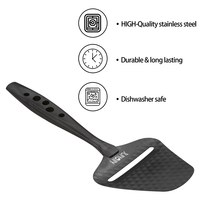 Trancheuse à fromage portable noire antiadhésive avec revêtement électrophorétique, texture nid d'abeille, épandeur de beurre en acier inoxydable, compatible lave-vaisselle