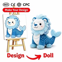 Porte-clés Peluche Lion Personnalisé Boîte Mystère Design Sur Mesure Certifié EN71 CPC Logo Personnalisé Petits Jouets en Peluche en Maille pour Anniversaire