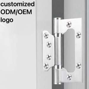 مفصلة أبواب خشبية حديثة قابلة للطي من الفولاذ المقاوم للصدأ مقاس 4 و5 بوصات، سوداء بدون فتحات، للاستخدام في غرفة المعيشة - Product Image 3