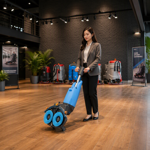 Walk Behind 2 Brushes Small Mini <b>Floor</b> Scrubber <b>Mop</b> <b>Floor</b> Cleaning Machine - Product Image 5