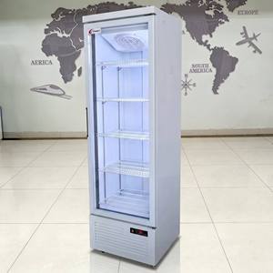 Congelador vertical de exhibición con puerta de vidrio de 400L para bebidas, enfriador de cerveza, nevera de exhibición para hoteles, hogares y tiendas - Product Image 1