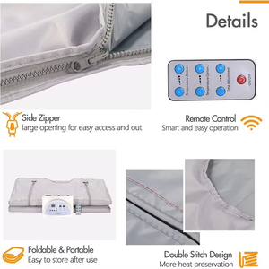 Meilleures ventes <span class=keywords><strong>Couverture</strong></span> de sauna Utilisation à domicile Chauffage portable Limite de température Équipement de beauté pour la perte de poids et la détoxification vers les États-Unis - Product Image 5