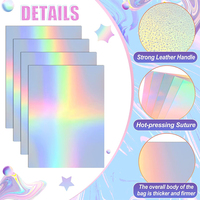 Rouleau de papier holographique métallique irisé pour emballages cadeaux haut de gamme et fournitures d'arts décoratifs, finition brillante