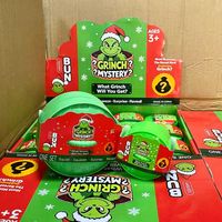 Mini jouet anti-stress Grinch de Noël, boîte mystère en forme de boulette, 5 cm, en TPR souple à rebond lent, pour soulager le stress, vente en gros