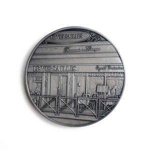 Pièce commémorative personnalisée double face en alliage <span class=keywords><strong>de</strong></span> zinc, finition nickel brillant argenté, Le Versailles Brasserie <span class=keywords><strong>Limoges</strong></span> Custom - Product Image 1