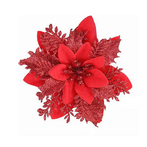 Guirnalda <span class=keywords><strong>de</strong></span> Navidad roja <span class=keywords><strong>de</strong></span> lujo festivo con bastón Decoración <span class=keywords><strong>de</strong></span> flores pequeñas para la decoración del hogar del árbol <span class=keywords><strong>de</strong></span> Navidad - Product Image 4