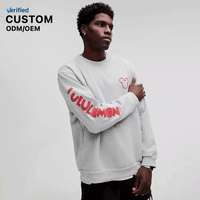 Sweater Pullover Unisex Custom Regular Fit Katun Kerah Bulat Motif Cetak Bordir Logo Streetwear Musim Gugur dengan Saku