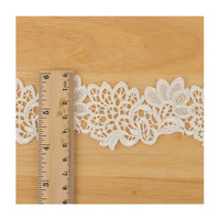 Dentelle guipure blanche RYL à bordure simple, broderie en polyester pour robe de mariée, vêtements Lolita, artisanat