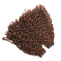Cheveux bouclés Pixie FBS 16A, cheveux vietnamiens SDD brun chocolat, 100% qualité supérieure, trame de cheveux humains bruts alignés avec la cuticule, lot PC