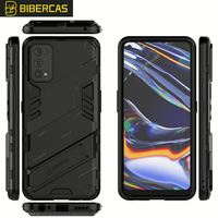 Coque de téléphone portable en TPU+PC à design blindé antichoc, vente en gros d'usine, pour OPPO REALME 7 PRO, avec support intégré