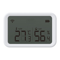 Thermomètre hygromètre intelligent Tuya Apple Home NAS-TH02B ZigBee WiFi avec batterie intégrée sécurisée, capteur de temps pour chambre de bébé, fonction OTA intelligente pour la maison