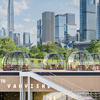 Maison préfabriquée complète, glamping, chambre à bulles transparente en plein air, kit de dôme transparent, maison