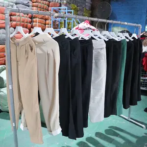 Venta al por mayor de pantalones de mujer de segunda mano de alta calidad con precios de venta directos bajos de fabricantes