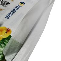 Ventes chaudes Sac d'alimentation pour volailles en polypropylène blanc laminé brillant Bopp 50 kg Emballage d'aliments pour animaux
