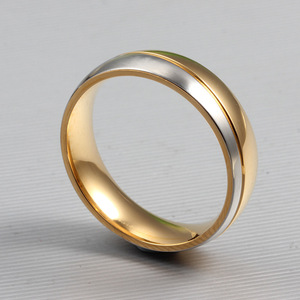 Anillo de Pareja de Acero de Titanio de Moda al por Mayor, con Micro Pavé de Circonita Cúbica, Impermeable, Antidesvanecimiento, Anillo Diario a Juego para Enamorados, de Tendencia - Product Image 5