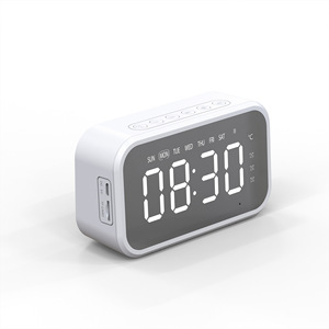 Reloj Despertador de Escritorio con Altavoz Inalámbrico, Mini Espejo LED, Reloj Digital, Altavoz para Teléfono Móvil, Regalo, Sonido Estéreo, Material ABS - Product Image 2