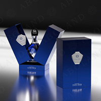 Abolard Luxus-Parfümflaschen-Geschenkbox Starre Kartonverpackung Goldfolien-Logo Satin-Einlage Hochwertiges Kosmetik-Design