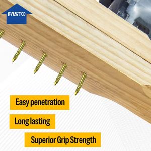 15 gradi bobina intelaiatura chiodi 0.099x2 testa rotonda filo gambo DDP Pallet bobina Nail Gas chiodo, giallo pittura per legno - Product Image 5