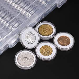 Alta Qualidade Branco Espuma Pvc Livre 17 19 22 26 28 32 MM Plástico Coin Collection Armazenamento Capsules Holder Hard Case Para Moedas - Product Image 6