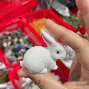 Figuras de Animales Talladas a Mano en <span class=keywords><strong>Jade</strong></span> Blanco Natural, Perro, Pájaro, Conejo, Oveja, Cristal Tallado para Decoración del Hogar, Venta al Por Mayor - Product Image 6