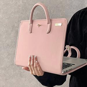 <span class=keywords><strong>Funda</strong></span> Protectora para Portátil de Cuero Sintético Rosa, <span class=keywords><strong>Funda</strong></span> para Portátil de 14 y <span class=keywords><strong>16</strong></span> <span class=keywords><strong>Pulgadas</strong></span> con Asa para Mujer - Product Image 3