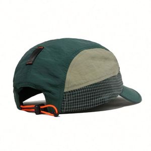 Casquette de baseball respirante à 5 panneaux avec cordon élastique, séchage rapide, visière bec de canard, couleurs assorties, pour femmes et hommes, idéale pour l'extérieur - Product Image 5