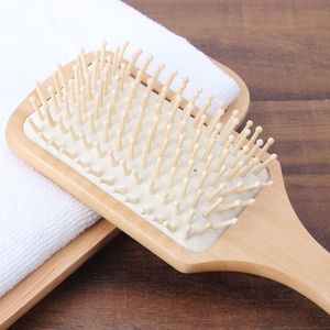 Wooden Massage Comb With Air <b>Cushion</b> For Long Hair Care And Anti-Hair Loss <b>Rectangular</b> Boxwood Brush - Product Image 2