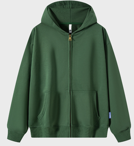 Sweat-shirt cardigan 100% coton pour homme, tendance, lourd, automne-hiver, ample, polyvalent, décontracté, sport, couple, veste à capuche - Product Image 3