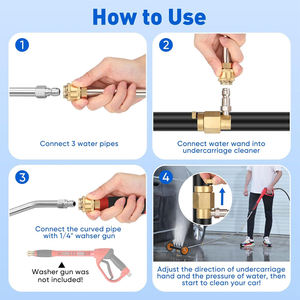 เครื่องฉีดน้ำแรงดันสูง 4000PSI สำหรับล้างรถ อเนกประสงค์ <span class=keywords><strong>2</strong></span> in 1 หัวฉีดแบบแบนและแบบขัดพื้น สำหรับทำความสะอาดใต้ท้องรถและพื้นผิวต่างๆ - Product Image 5