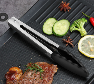 硅胶配件烤肉钳纯色厨房烹饪食物夹烘焙小工具 - Product Image 1