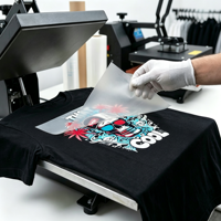 Autocollants personnalisés en PET pour impression de films de dessins animés, transfert thermique Plastisol pour autocollants de modèles, durables, imperméables, souples, prêts à poser sur T-shirt