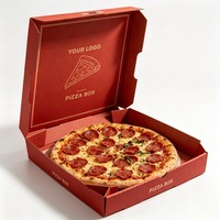 Boîte d'emballage pour pizza de 6 à 15 pouces, boîte à emporter pour la restauration rapide, qualité alimentaire, personnalisable, vente en gros, boîte en papier jetable de haute qualité