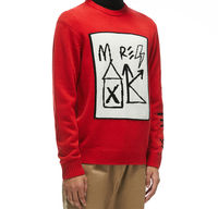 Pull-over avec lettre jacquard à manches longues en tricot pour hommes Pull-over en tricot à manches longues en tricot pour hommes Pull-over d'hiver pour hommes LOGO personnalisé OEM et ODM