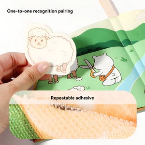 หนังสือผ้าสำหรับเด็ก ลายการ์ตูนสัตว์น่ารัก สีสันสดใส ดีไซน์น่ารัก ช่วยพัฒนาการมองเห็นของเด็ก ซักได้ เหมาะสำหรับเด็กอายุ 3-6 เดือน รุ่น JBK-31 - Product Image 4